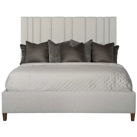 Contemporary Queen Size Upholstered Bed